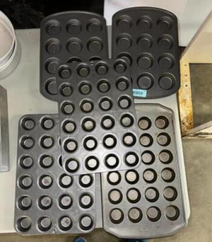(5)- ASSORTED MUFFIN PANS