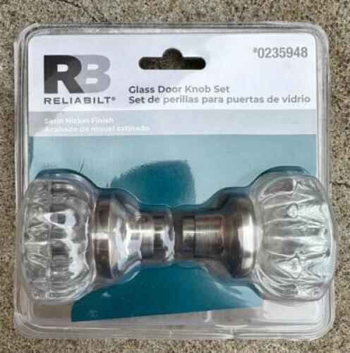 (4)- INTERIOR GLASS DOOR KNOB SET