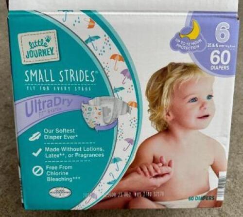 BOX OF 60 ULTRA DRY DIAPERS