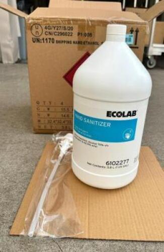 (4)- 1 GALLON JUGS OF HAND SANITIZER W/ PUMP