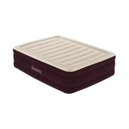 DESCRIPTION: (1) AIR MATTRESS WITH BUILT IN PUMP BRAND/MODEL: BESTWAY #67938E INFORMATION: MAROON RETAIL$: $50.00 SIZE: QUEEN QTY: 1