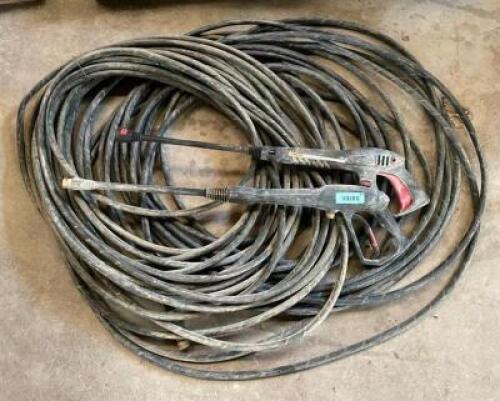 (2) INDUSTRIAL PRESSURE WASHER HOSES & GUNS
