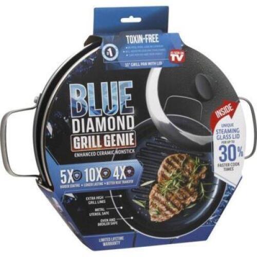 DESCRIPTION: (1) GRILL PAN BRAND/MODEL: BLUE DIAMOND INFORMATION: BLUE RETAIL$: $54.50 QTY: 1