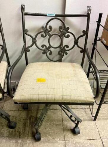 (3)- ROLLING DINING CHAIRS