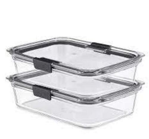 DESCRIPTION: (1) BRILLIANCE GLASS STORAGE FOOD CONTAINERS WITH LIDS (2) PACK BRAND/MODEL: RUBBERMAID #2118315 RETAIL$: $20.00 SIZE: 8 CUP QTY: 1