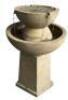 DESCRIPTION: (1) CEMENT FOUNTAIN INFORMATION: ELECTRIC PUMP RECYCLES WATER, NO PLUMBING NEEDED RETAIL$: $349 SIZE: 33.9" X 19.7" X 19.7" QTY: 1