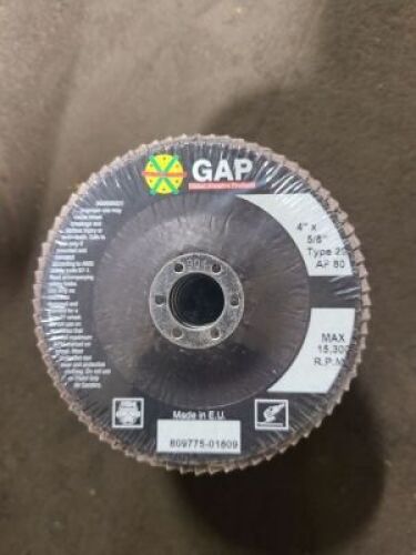 DESCRIPTION: (1) PACKS OF (10) PREMIUM FLAP WHEELBRAND/MODEL: GLOBAL ABRASIVESINFORMATION: AF 80, TYPE 29SIZE: 4" X 5/8"QTY: 1