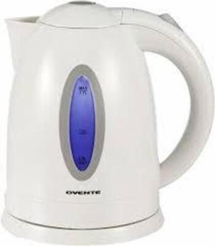 DESCRIPTION: (1)ELECTRIC KETTLE BRAND/MODEL: OVENTE #KP72W INFORMATION: WHITE RETAIL$: $22.67 SIZE: 1.7L QTY: 1