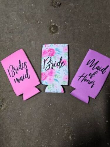 DESCRIPTION: (1) CASE OF APPROX (300) BRIDAL PARTY CAN COOZIESQTY: 1