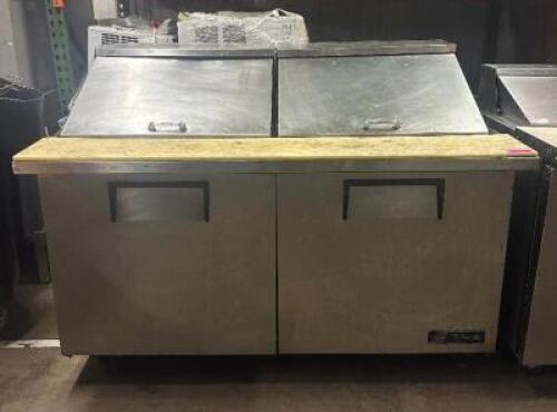 60" 2 DOOR REACH IN SANDWICH PREP COOLER WITH CUTTING BOARD
