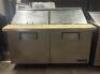 60" 2 DOOR REACH IN SANDWICH PREP COOLER WITH CUTTING BOARD
