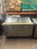 60" 2 DOOR REACH IN SANDWICH PREP COOLER WITH CUTTING BOARD - 2