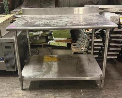 48" STAINLESS STEEL PREP TABLE WITH UNDER SHELF