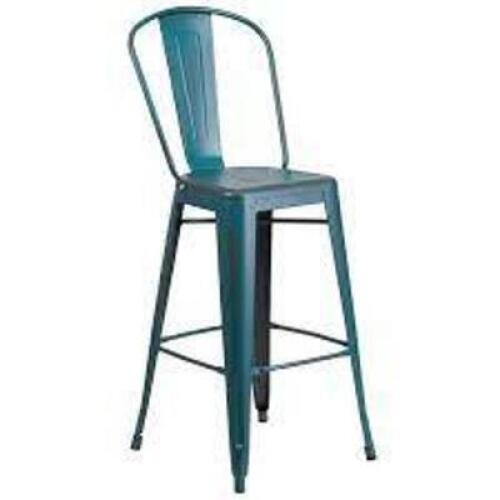 DESCRIPTION: (2) BAR STOOL BRAND/MODEL: FLASH FURNITURE #1431956 INFORMATION: KELLY BLUE RETAIL$: $126.69 SIZE: 27-35 IN QTY: 2