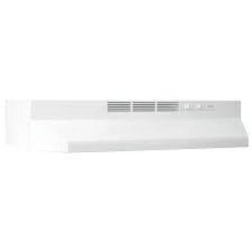 DESCRIPTION: (1) RANGE HOOD BRAND/MODEL: BROAN INFORMATION: WHITE ON WHITE SIZE: 30" RETAIL$: $109.00 EA QTY: 1
