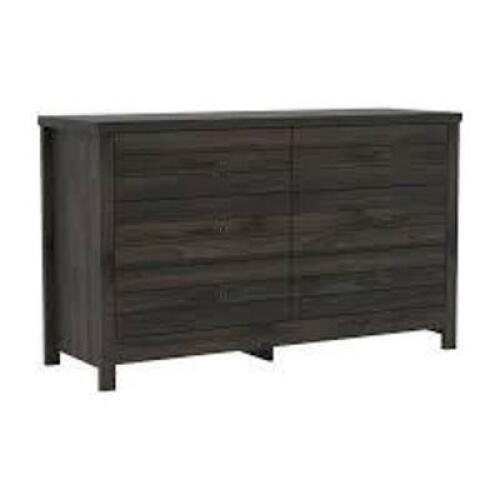 DESCRIPTION: (1) MODERN DRESSER WITH DRAWERSBRAND/MODEL: HILLSDALEINFORMATION: ESPRESSO, WOODSIZE: 6 DRAWERS,&nbsp;51.2" L x 15.6" W x 30.6" HRETAIL$: $290.00 EAQTY: 1