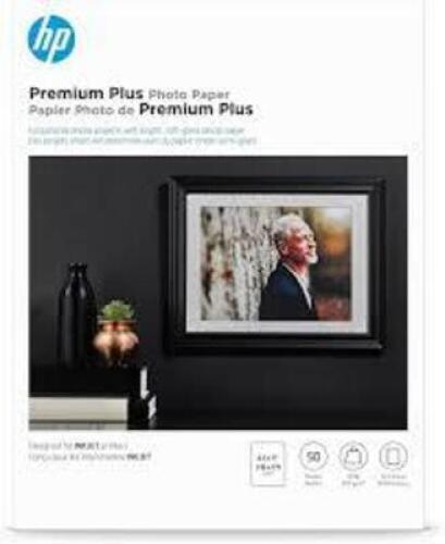 DESCRIPTION: (6) PACKS OF (50) OF PREMIUM PLUS PHOTO PAPER BRAND/MODEL: HP INFORMATION: SOFT GLOSS SIZE: 8.5" X 11" RETAIL$: $30.89 EA QTY: 6