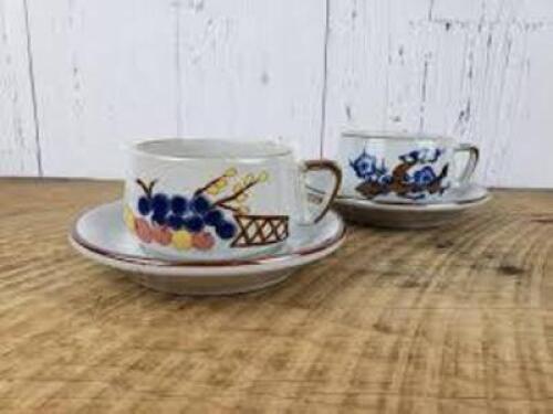 DESCRIPTION: (6) VINTAGE CERAMIC MUG WITH SAUCER BRAND/MODEL: B-FODGE INFORMATION: IMAGES ARE FOR ILLUSTRATION PURPOSES ONLY AND MAY NOT BE AN EXACT R