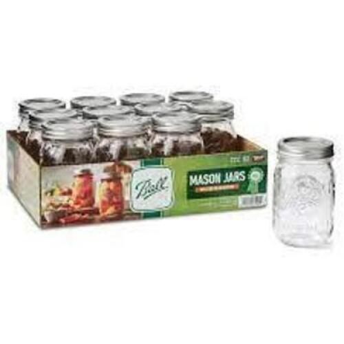 DESCRIPTION: (2) PACKS OF (12) MASON JARS BRAND/MODEL: BALL MASON RETAIL$: $15.00 EA SIZE: 12 PT QTY: 2