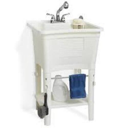 DESCRIPTION: (1) ALL IN ONE LAUNDRY WORK CENTER BRAND/MODEL: GLACIER BAY #880637 INFORMATION: WHITE SIZE: 24X24 RETAIL$: $160.00 EA QTY: 1