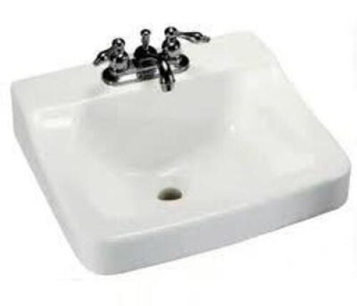 DESCRIPTION: (1) WALL MOUNT SINK BRAND/MODEL: GLACIER BAY #530162 INFORMATION: WHITE SINK ONLY NO HARDWARE SIZE: 19X17.5X8.7 RETAIL$: $150.00 EA QTY:
