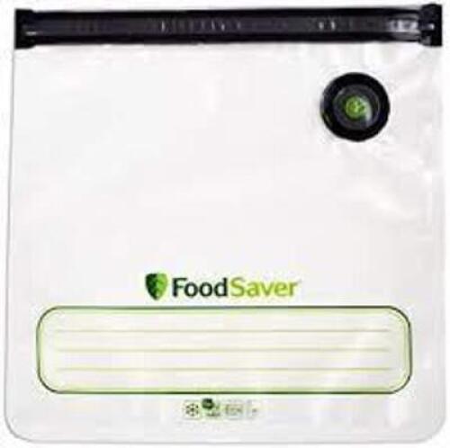 DESCRIPTION: (3) PACKS OF (8) VACUUM ZIPPER BAGS BRAND/MODEL: FOOD SAVER REUSABLE RETAIL$: $12.00 EA QTY: 3