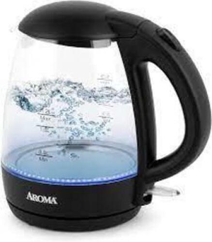 DESCRIPTION: (1) ELECTRIC KETTLE BRAND/MODEL: AROMA SIZE: 5 CUP RETAIL$: $20.00 EA QTY: 1