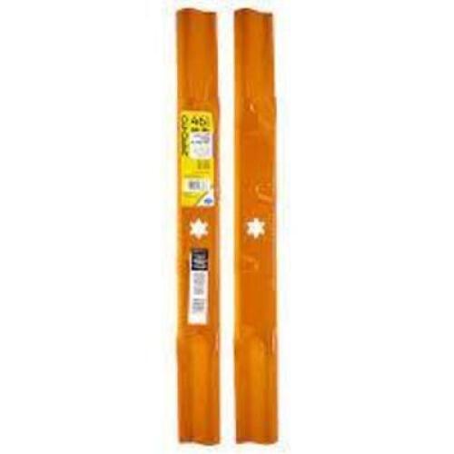 DESCRIPTION: (3) DIFERENT LAW MOWER BLADES BRAND/MODEL: TORO, JOHN DEER, CUB CADET SIZE: 48/42/46 RETAIL$: $100.00 EA QTY: 3