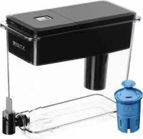DESCRIPTION: (1) LARGE WATER DISPPENSER BRAND/MODEL: BRITA ULTRAMAX INFORMATION: BLACK SIZE: 27 CUP RETAIL$: $37.99 EA QTY: 1