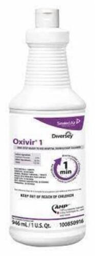 DESCRIPTION: (6) DISINFECTANT CLEANER BRAND/MODEL: DIVERSEY OXIVIR #53JX14 SIZE: 1 QT RETAIL$: $15.00 EA QTY: 6