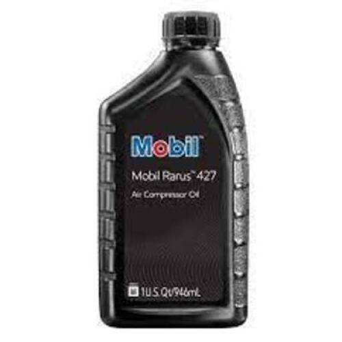 DESCRIPTION: (2) AIR COMPRESSOR OIL BRAND/MODEL: MOBIL RARUS 427 SIZE: 1 QT RETAIL$: $22.35 EA QTY: 2