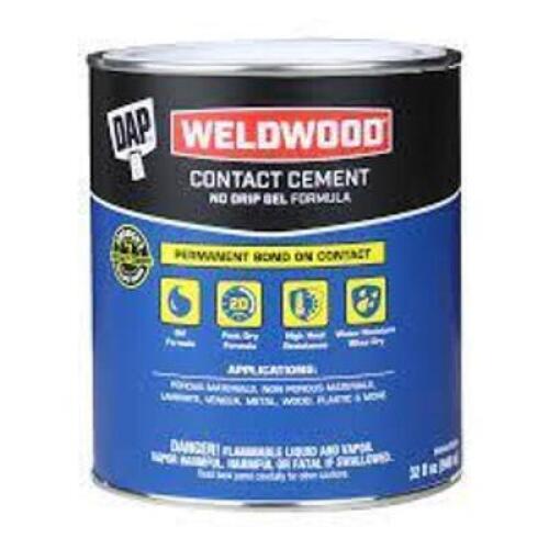 DESCRIPTION: (2) CONTACT CEMENT BRAND/MODEL: WELDWOOD #10L520 SIZE: 1 QT RETAIL$: $19.91 EA QTY: 2