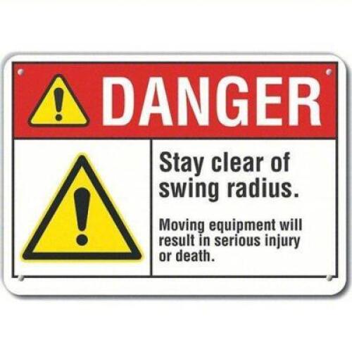 DESCRIPTION: (1) REFLECTIVE STAY CLEAR DANGER SIGN BRAND/MODEL: BRADY #62TH61 RETAIL$: $19.82 EA QTY: 1