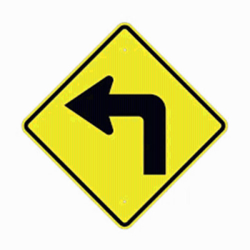 DESCRIPTION: (1) ALUMINUM TURN SIGN RETAIL$: $32.00 EA QTY: 1