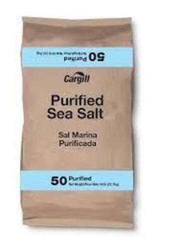 DESCRIPTION: (1) PURFIFIED SEA SALT BRAND/MODEL: CARGILL SIZE: 50 LB RETAIL$: $38.62 EA QTY: 1