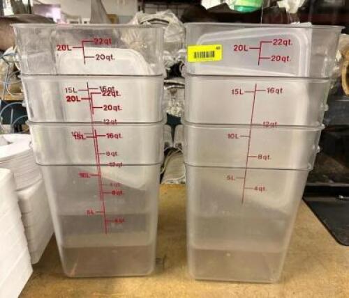 (6)- FOOD STORAGE CONTAINERS W/ LIDS