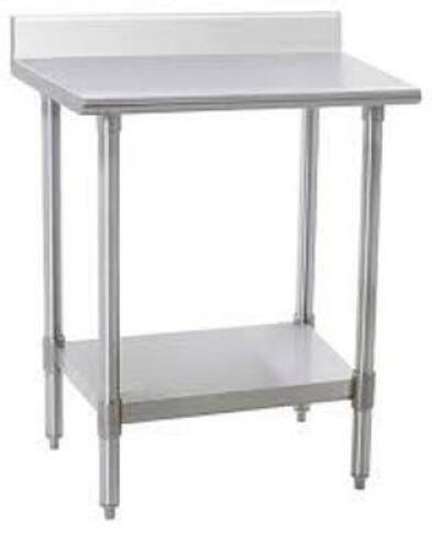 DESCRIPTION: (1) ROLLING WORK SURFACE TABLE WITH SHELFINFORMATION:&nbsp;304 STAINLESS STEELRETAIL$:&nbsp;SIZE:QTY: 1