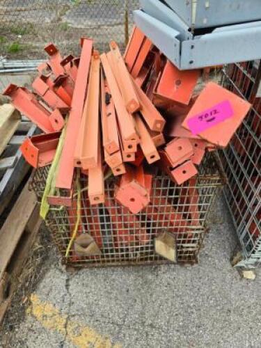 DESCRIPTION: (1) BASKET OF APPROX (50) PALLET RACK BEAMS INFORMATION: BASKET INCLUDED QTY: 1