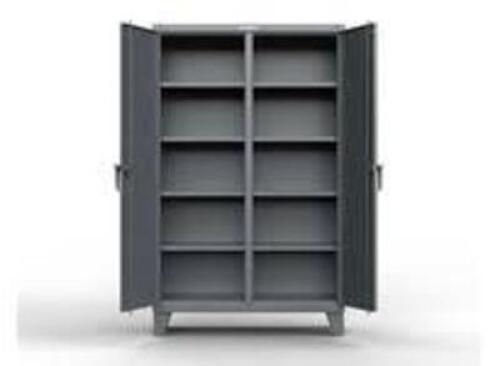 DESCRIPTION: (1) STORAGE CABINET BRAND/MODEL: STRONG HOLD #2RNC6 INFORMATION: GRAY, STEEL SIZE: 36 IN X 24 IN X 78 IN, 8 ADJ SHELVES, 2 DOORS, LEGS RE