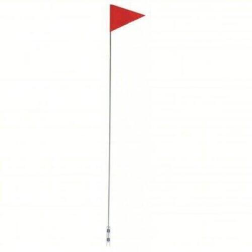 DESCRIPTION: (10) BIKE FLAGS BRAND/MODEL: PRODUCT NUMBER #52WP75 INFORMATION: PINKISH-RED FLAGS SIZE: 1/4 IN X 6 FT FIBERGLASS POLE/MOUNTING BRACKET R