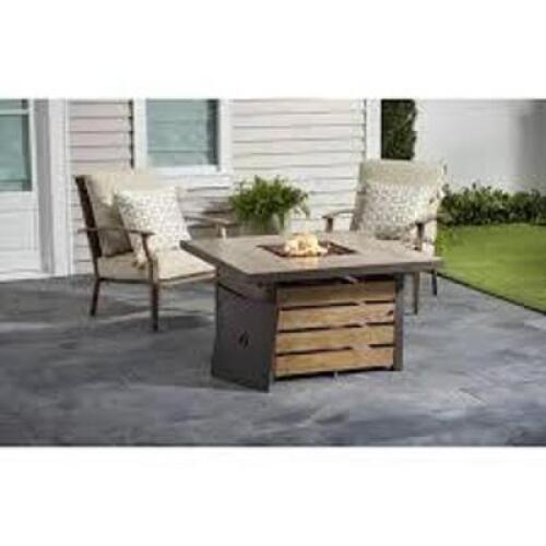 DESCRIPTION: (1) OUTDOOR GAS FIRE PIT BRAND/MODEL: SUMMERFIELD INFORMATION: WOOD LOOK SIZE: 44", 50K BTU RETAIL$: $499.00 EA QTY: 1