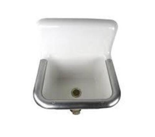 DESCRIPTION: (1) STANDARD UTILITY SINK BRAND/MODEL: AMERICAN STANDARD INFORMATION: CAST IRON, WHITE WITH STAINLESS STEEL TRIM RETAIL$: $625.00 EA QTY:
