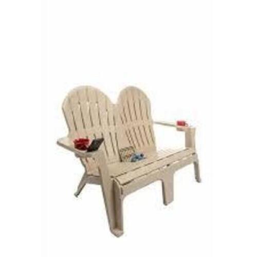 DESCRIPTION: (1) OUTDOOR BENCH BRAND/MODEL: STYLEWELL INFORMATION: WHITE, PLASTIC SIZE: CUP HOLDERS, AND PHONE HOLDERS, 54" RETAIL$: $99.00 EA QTY: 1