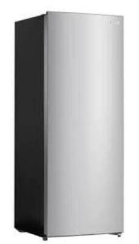 DESCRIPTION: (1) REFRIGERATOR OR FREEZERBRAND/MODEL: VISSANIINFORMATION: STAINLESS STEEL LOOK, DENT IN DOOR, MUST COME INSPECTSIZE: 7 CU FT, 22.4" X 21.6" X 56.2"RETAIL$: $299.99 EAQTY: 1