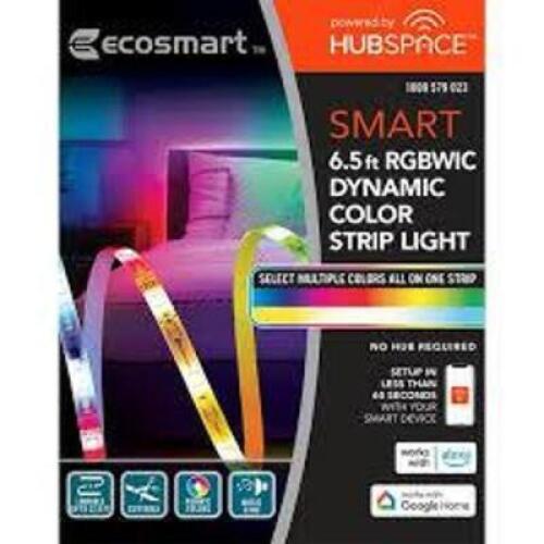 DESCRIPTION: (1) DYNAMIC COLOR STRIP LIGHT BRAND/MODEL: ECOSMART INFORMATION: RAINBOW SIZE: 6.5' RETAIL$: $24.98 EA QTY: 1
