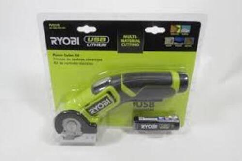 DESCRIPTION: (1) POWER CUTTER KIT BRAND/MODEL: RYOBI INFORMATION: GREEN RETAIL$: $39.99 EA QTY: 1