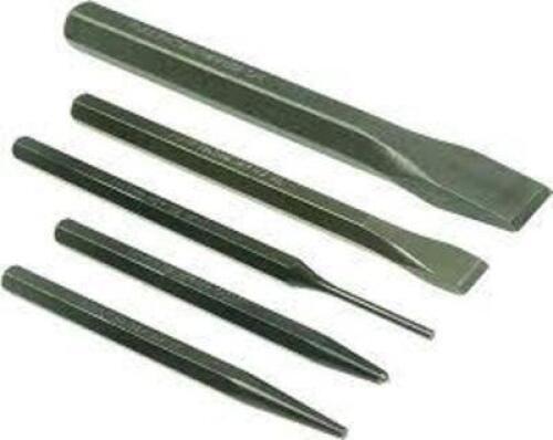 DESCRIPTION: (1) PUNCH AND COLD CHISEL SET BRAND/MODEL: MAYHEW SIZE: 5 PIECES RETAIL$: $18.21 EA QTY: 1