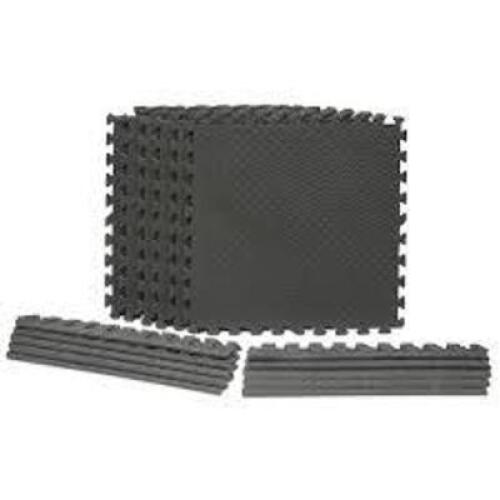 DESCRIPTION: (2) PACKS OF (24) SQFT OF FOAM TILE BRAND/MODEL: TRAFFICMASTER INFORMATION: GREY RETAIL$: $22.98 EA QTY: 2