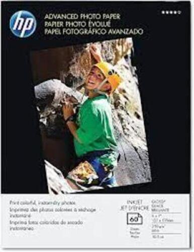DESCRIPTION: (2) PACKS OF ADVANCED PHOTO PAPER BRAND/MODEL: HP #Q8690A SIZE: 5X7 5 PACKS OF 60 SHEETS RETAIL$: $26.99 EA QTY: 2