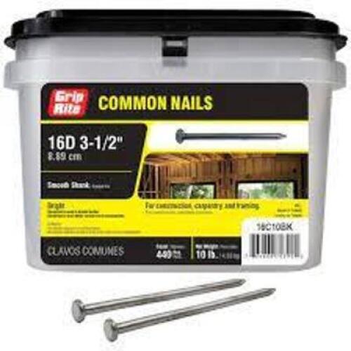 DESCRIPTION: (2) BOXES OF (648) FRAMING NAILS BRAND/MODEL: GRIPRITE SIZE: 8D 2-3/8 RETAIL$: $60.00 EA QTY: 2